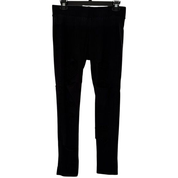 |EUC| TORRID Full Length Signature Waist Split Fishnet Inset Legging - Picture 2 of 6